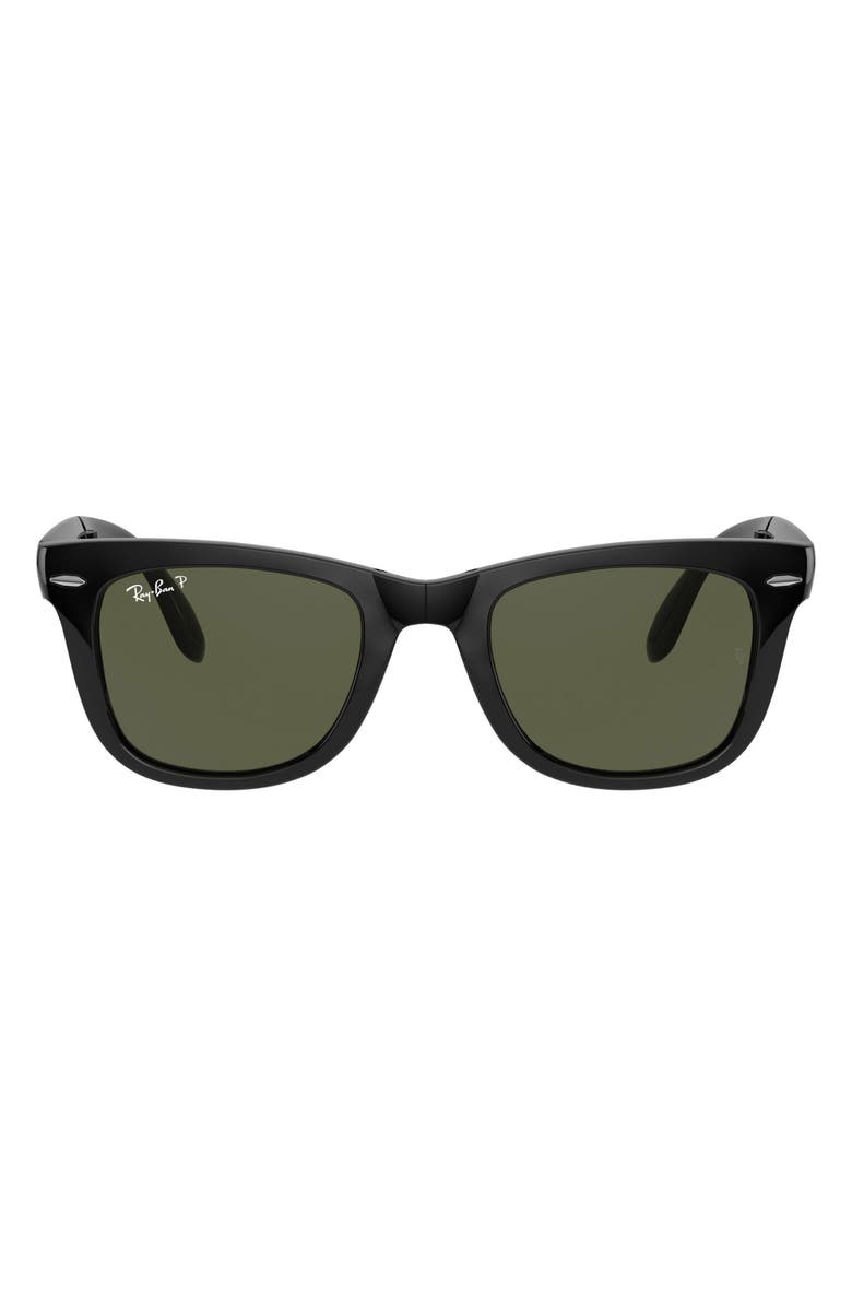 Ray-Ban Wayfarer 50mm Polarized Folding Sunglasses, Main, color,