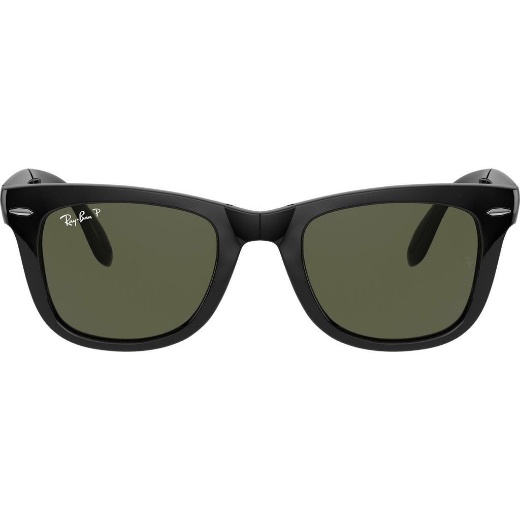 Ray Ban Ray-ban Wayfarer 50mm Polarized Folding Sunglasses In Multi