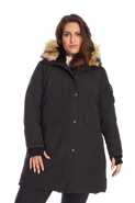 Alpine North LAURENTIAN PLUS SIZE - Vegan Down Long Parka Winter with Faux Fur Hood
