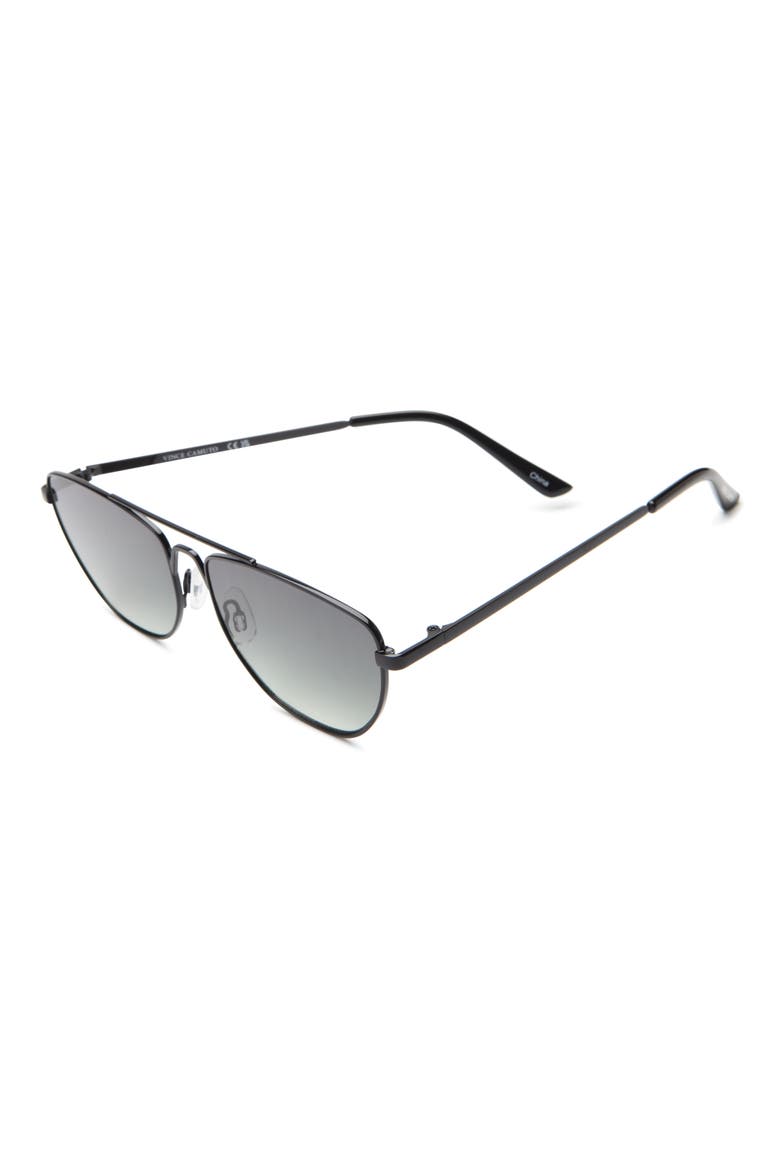 58mm Gradient Navigator Sunglasses, Alternate, color, BLACK