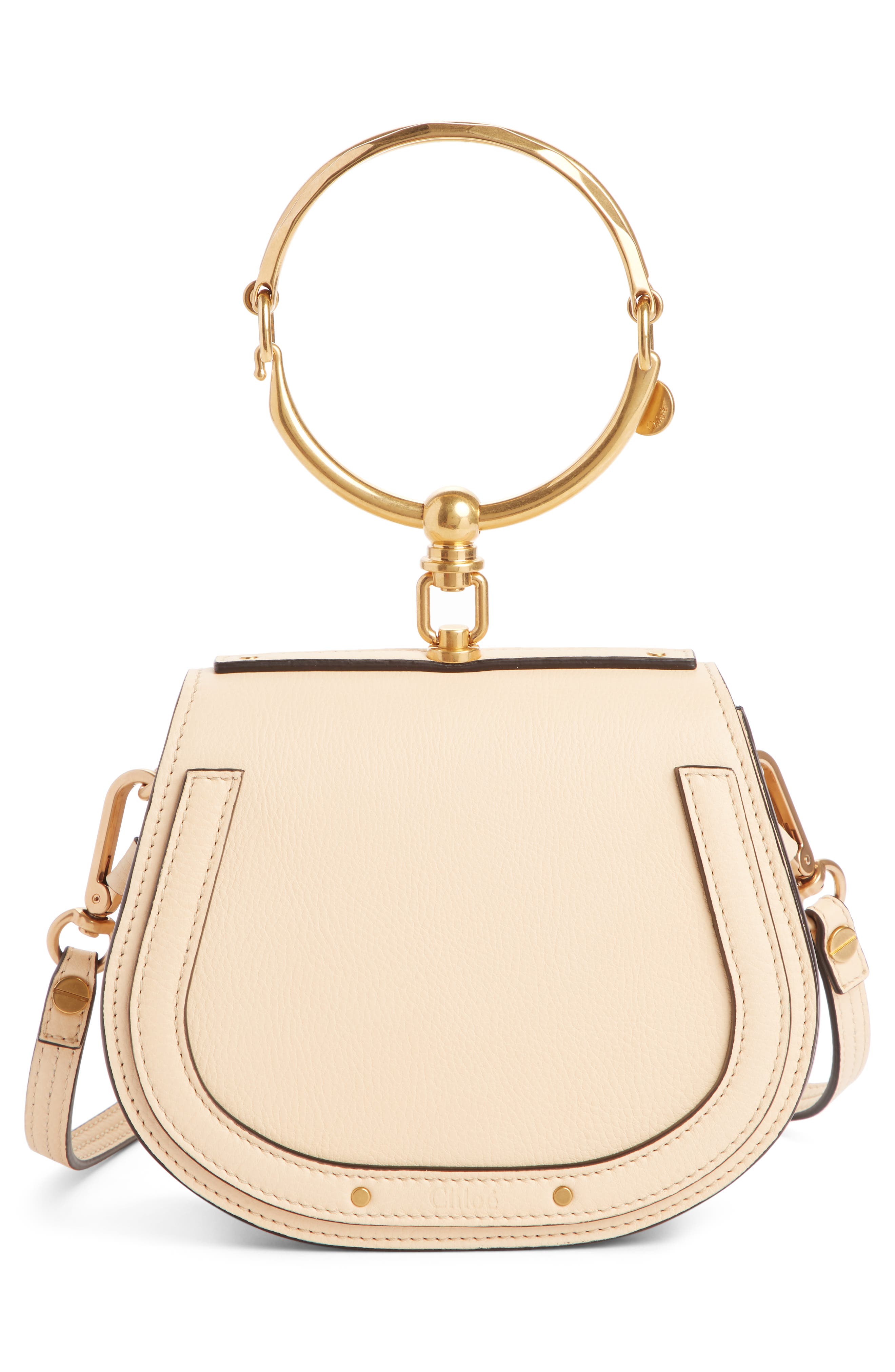 Small Nile Bracelet Leather Crossbody Bag, Alternate, color, BLONDIE BEIGE