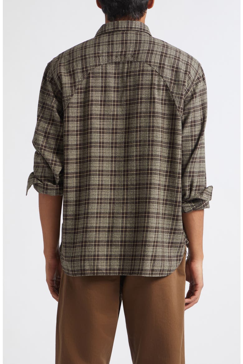 Eaton Plaid Cotton Twill Workshirt, Alternate, color, RL-813 GREY/ WHITE