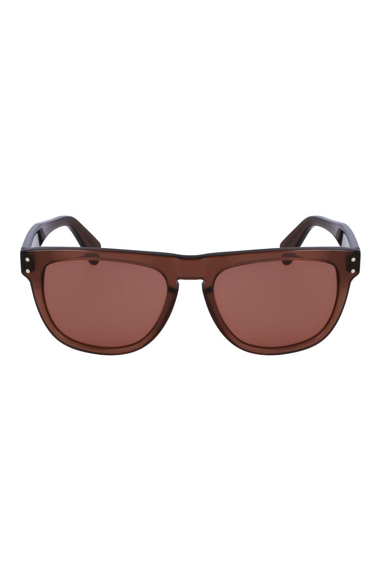 55mm Gancini Teacup Sunglasses, Main, color, TRANSPARENT BROWN