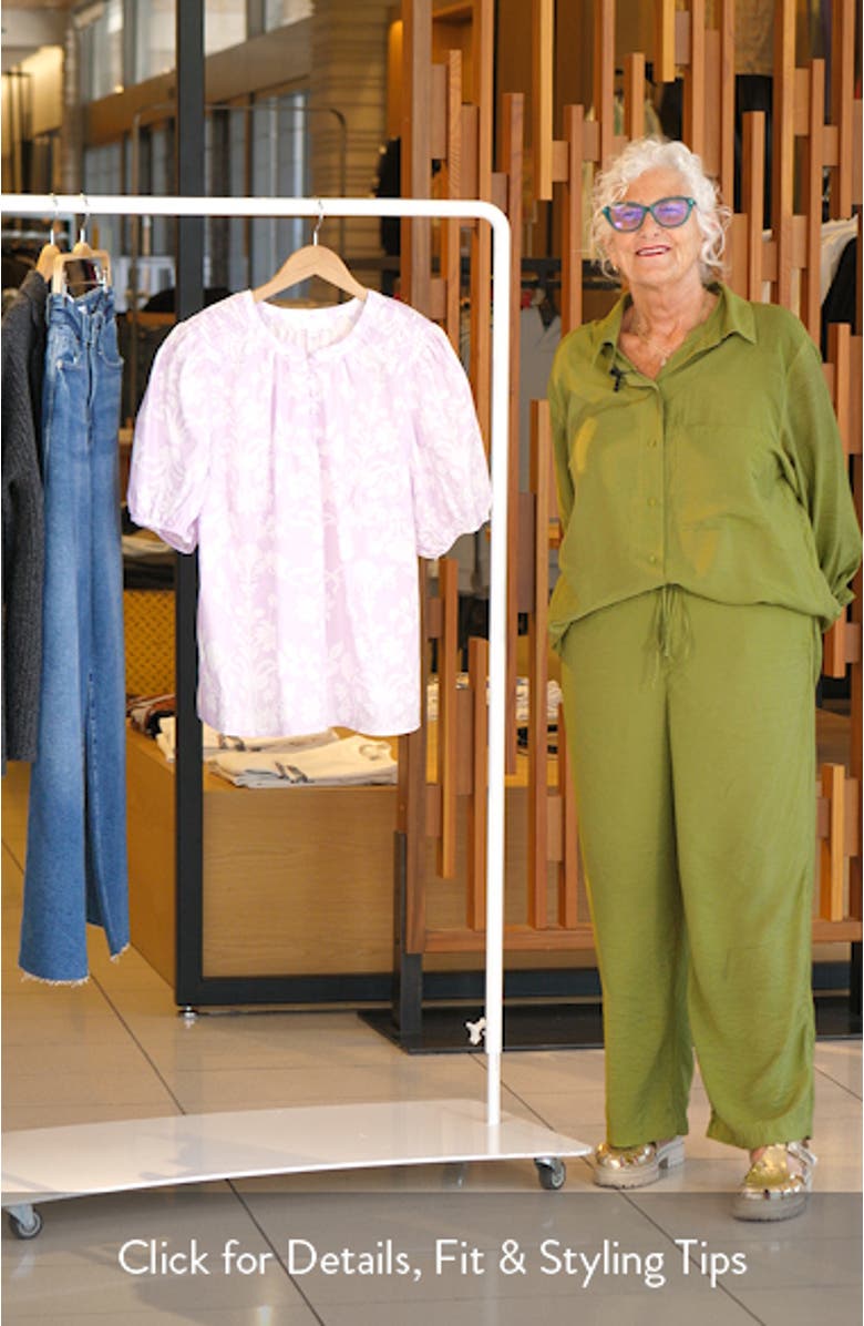 Emme Floral Print Smocked Top, sales video thumbnail