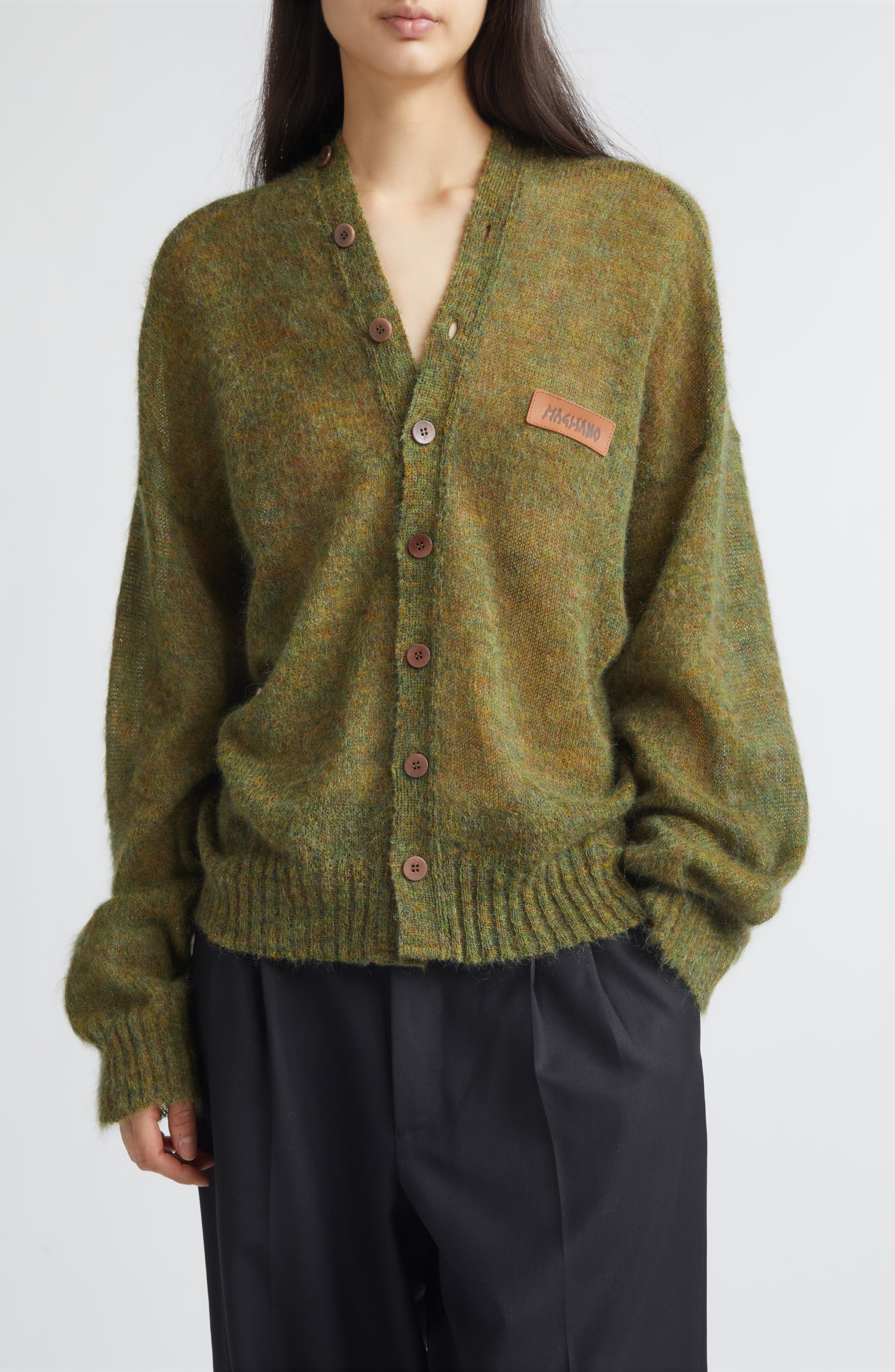 Melange Mohair & Wool Cardigan
