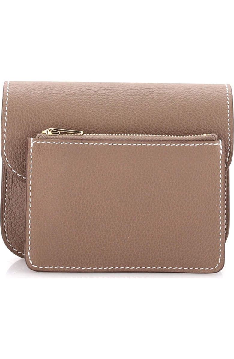 Pre-Owned Hermes Constance Slim Wallet Evercolor, Alternate, color, Etoupe