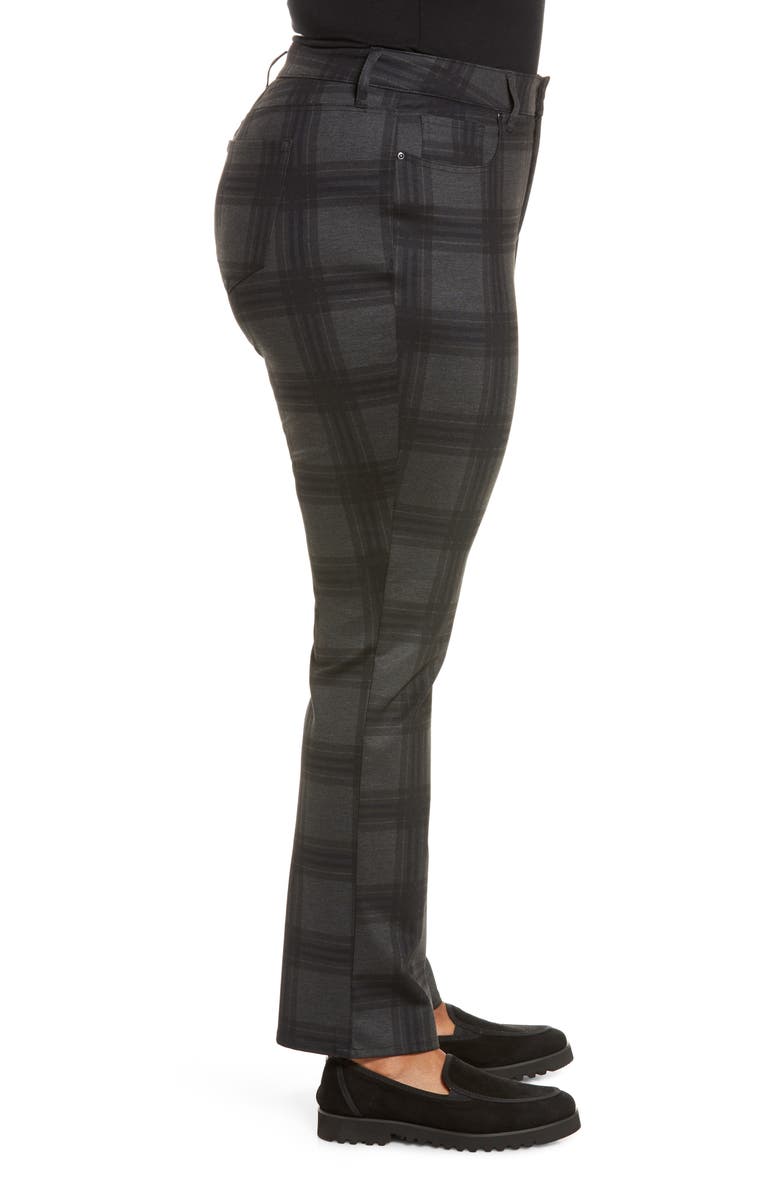 NYDJ Marilyn Plaid Ponte Straight Leg Pants, Alternate, color,
