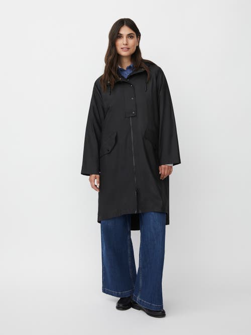 Masai Copenhagen Matheia Long Sleeve Hooded Coat In Black