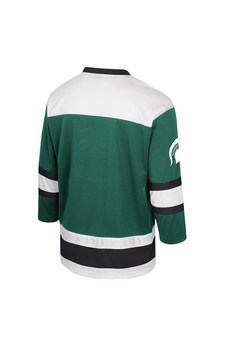 COLOSSEUM Men's Colosseum  Green Michigan State Spartans Athletic Machine Fashion Hockey Jersey, Alternate, color, 
