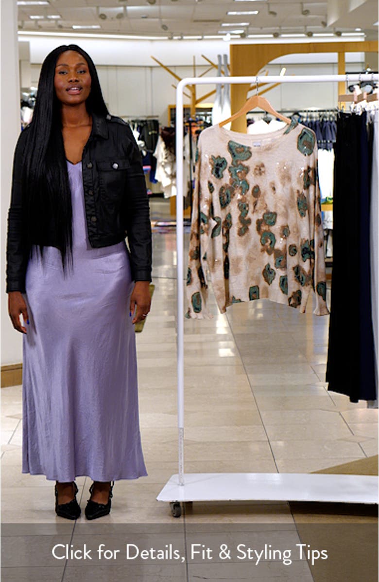 Camo Shine Crewneck Cotton Blend Sweater, sales video thumbnail