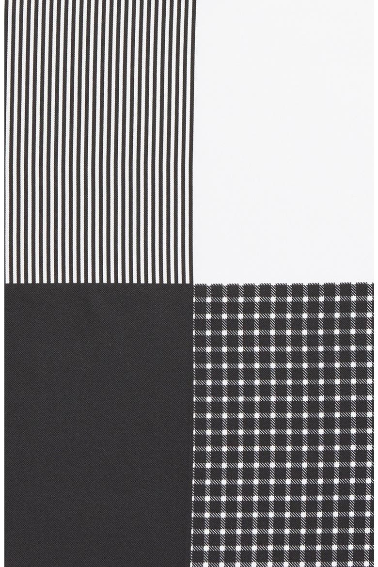 Panel Silk Pocket Square, Alternate, color, BLACK