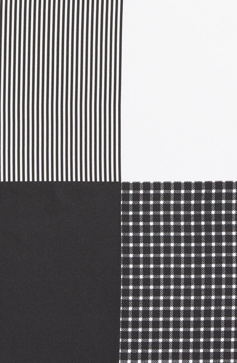 Nordstrom Panel Silk Pocket Square, Alternate, color, Black