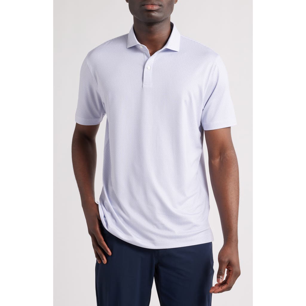 Johnnie-o Teo Microprint Prep-formance Golf Polo In Verbena