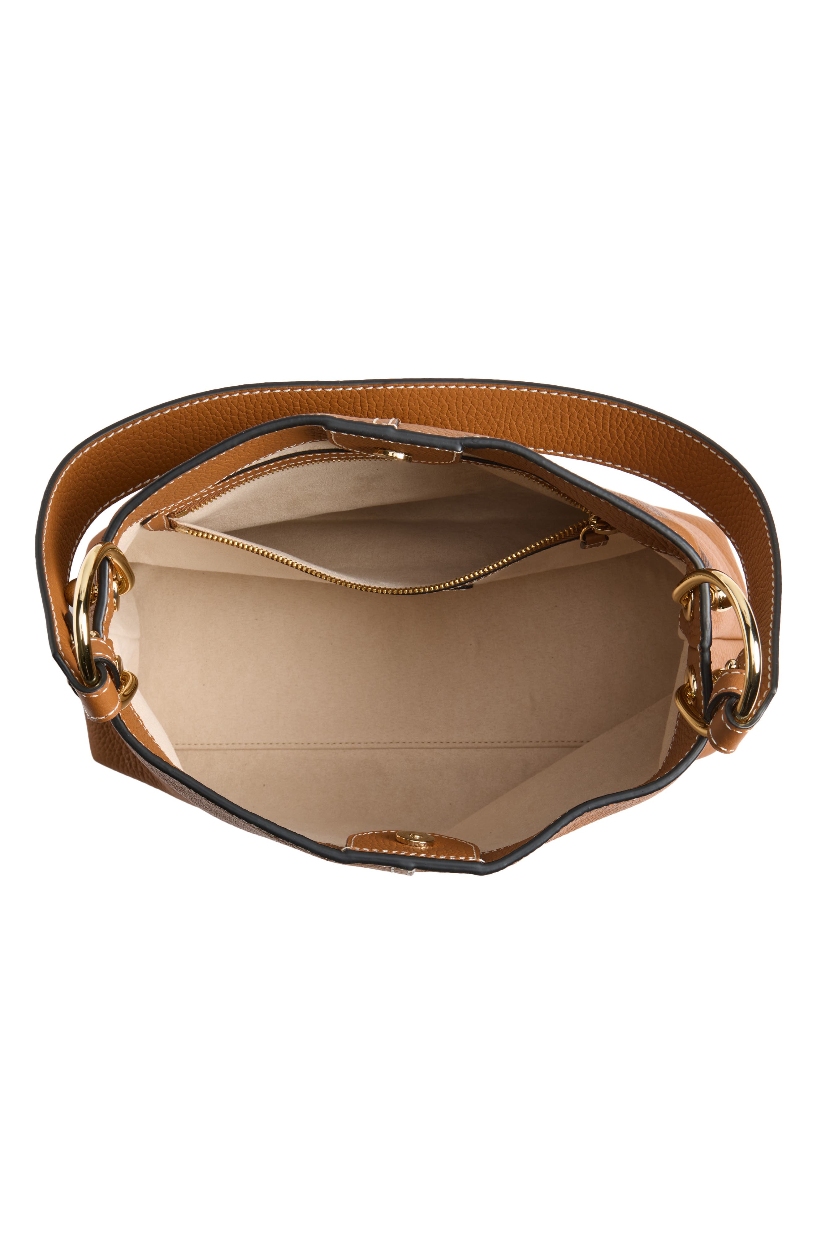 Lana Leather Hobo Bag, Alternate, color, TAN