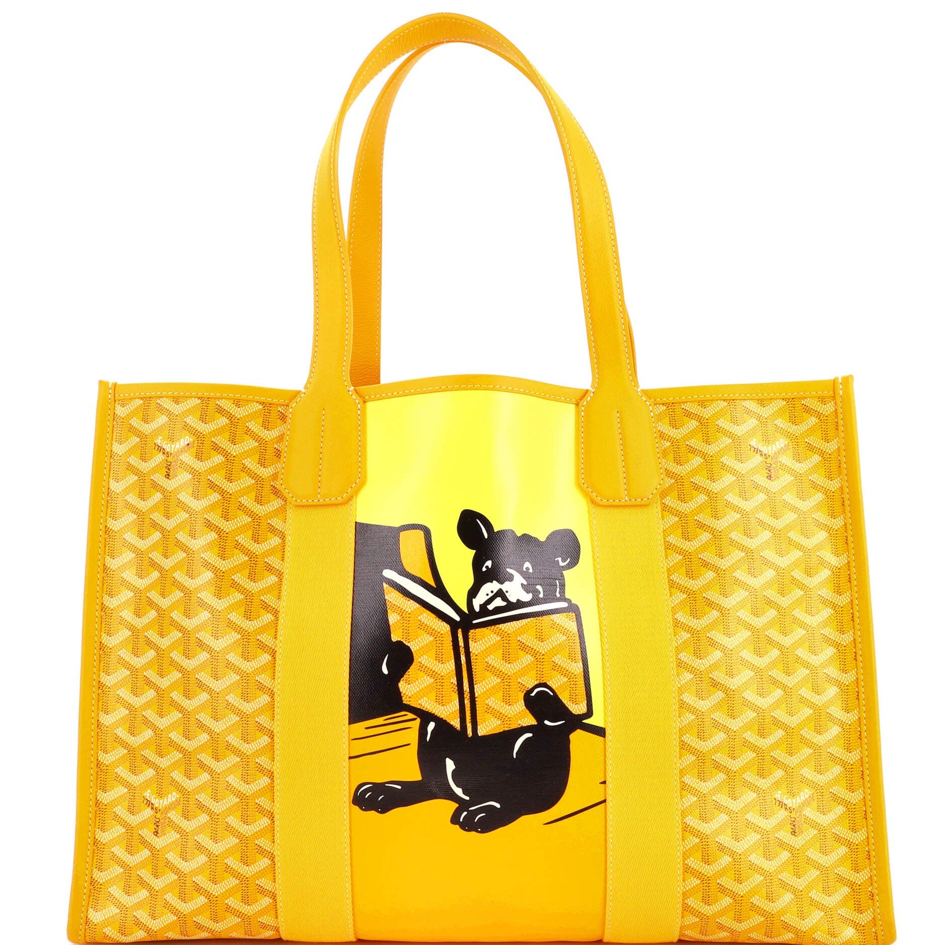 Villette Tote Printed Coated Canvas MM, Main, color, Yellow