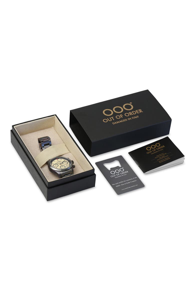Sporty Cronografo Chronograph Bracelet Watch, 40mm, Alternate, color, CREAM