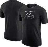 Nike Men's Nike Heather Black Brooklyn Nets Courtside Versus Flight Max90 T-Shirt