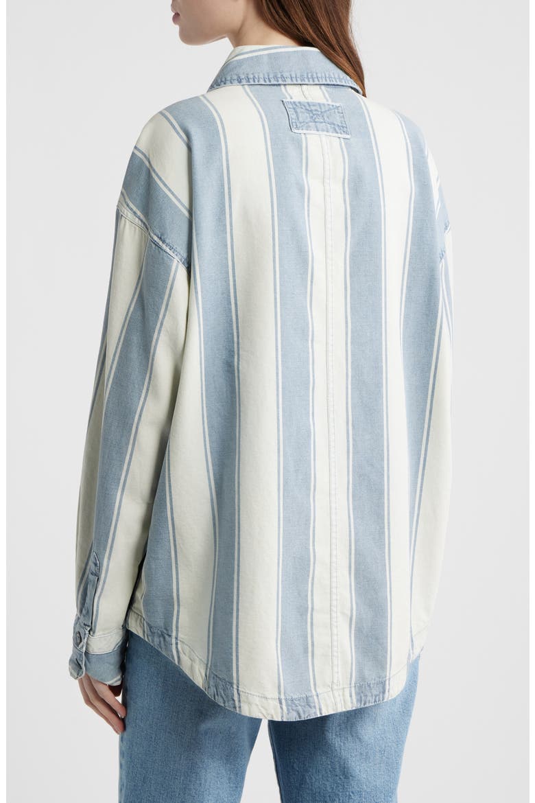 Crossroads Stripe Button-Up Shirt, Alternate, color, INDIGO COMBO