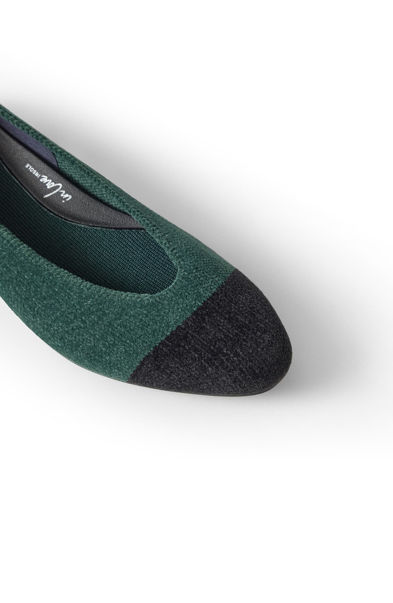 The Almond Ballet Flat, Alternate, color, REVELVET EVERGREEN CAPTOE