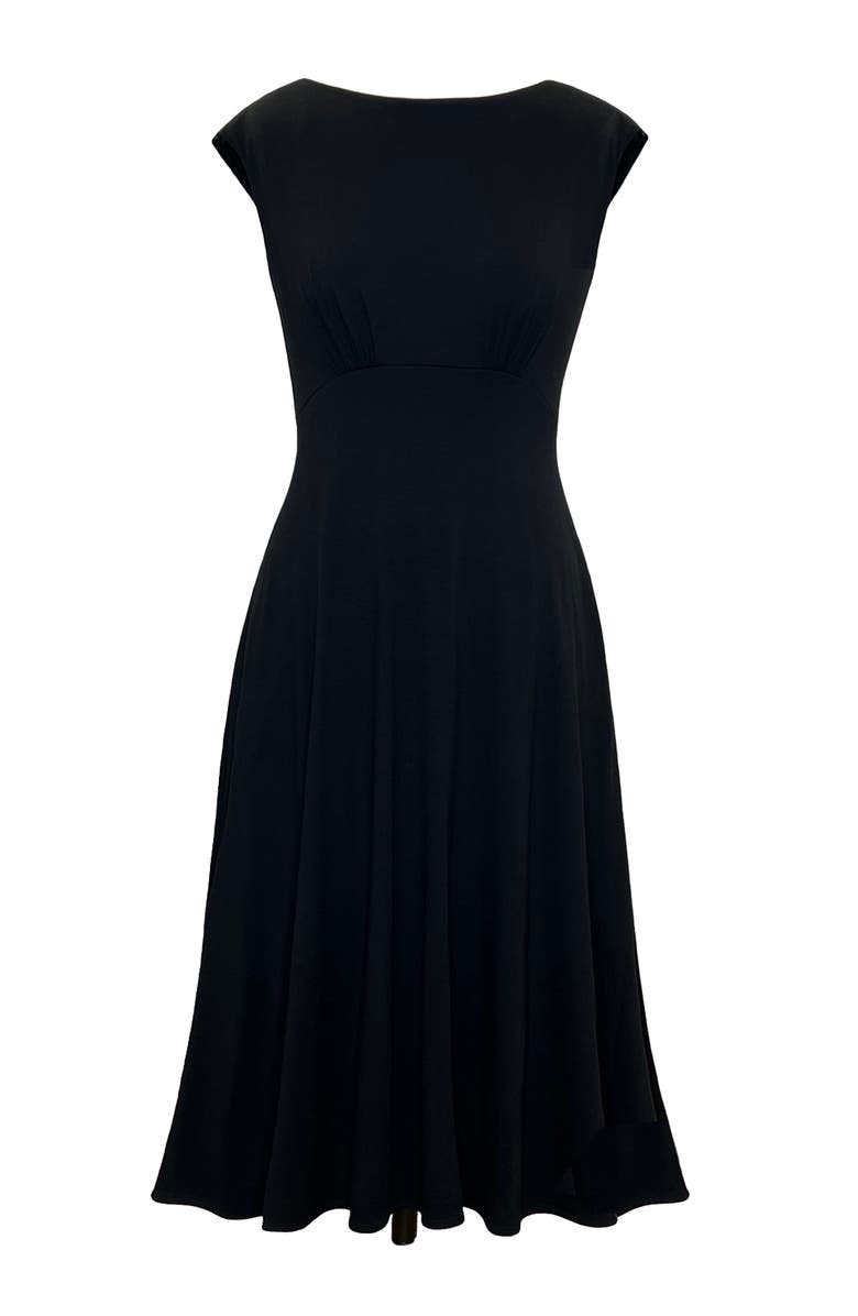 Alie Street London Luna Boat Neck Sleeveless Midi Dress, Alternate, color, Black