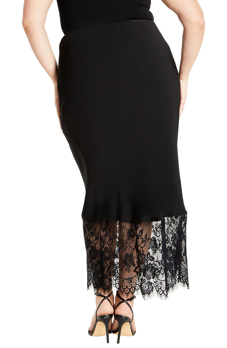 City Chic Fay Lace Hem Maxi Skirt, Alternate, color, 