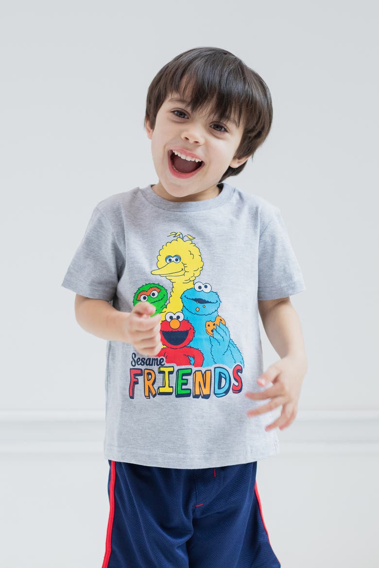 2-Pack Short Sleeve Tees, Alternate, color, Grey Red Elmo