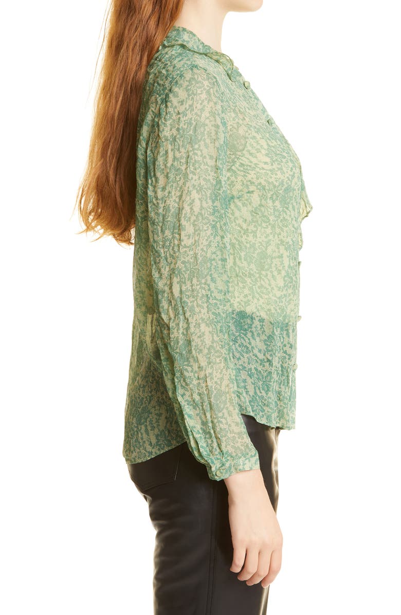 Rebecca Taylor Floral Silk Chiffon Blouse, Alternate, color, 