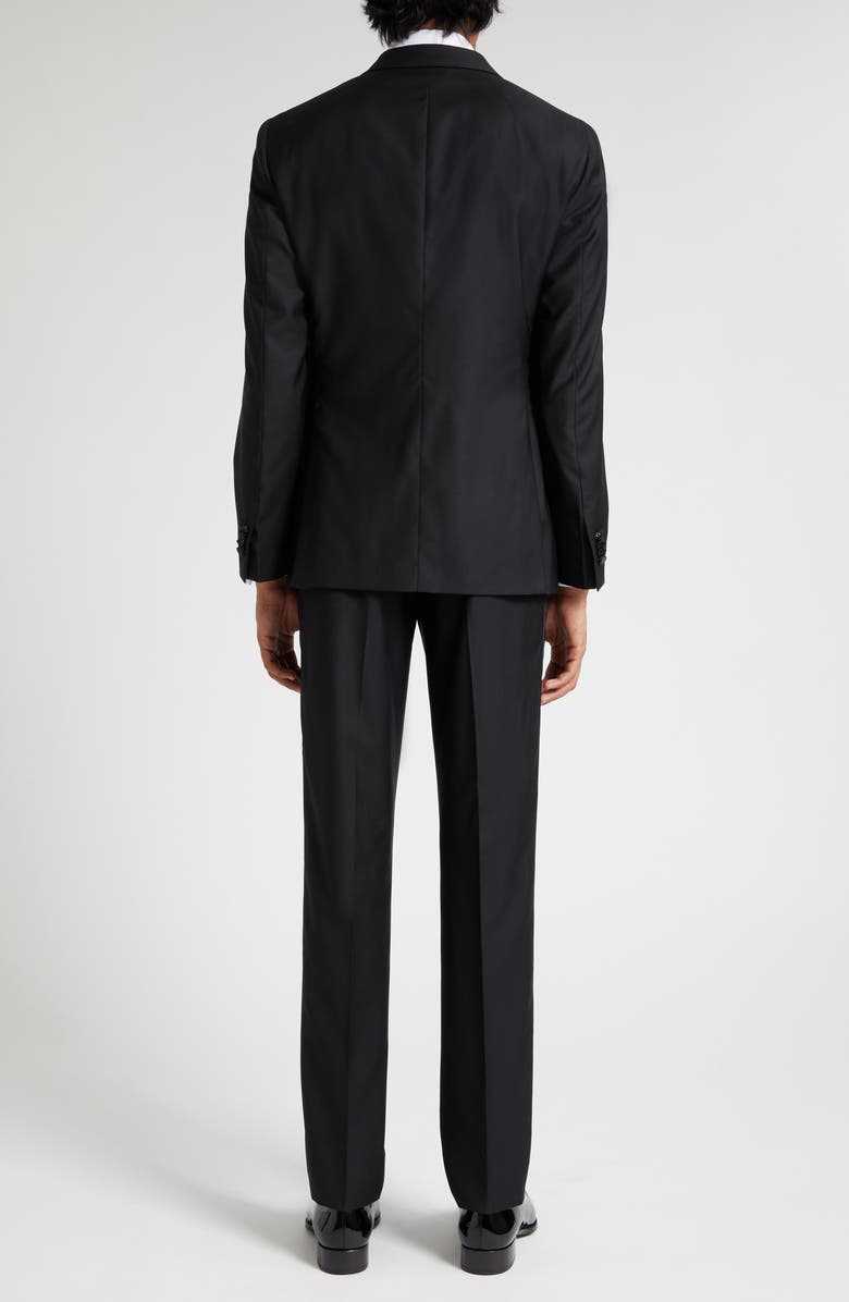 Boglioli Stretch Wool Tuxedo, Alternate, color, Black