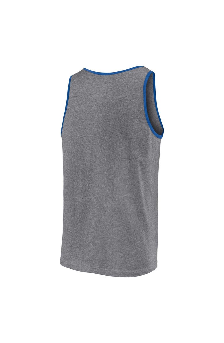 FANATICS Men's Fanatics Branded  Heather Gray Los Angeles Dodgers Primary Tank Top, Alternate, color, 