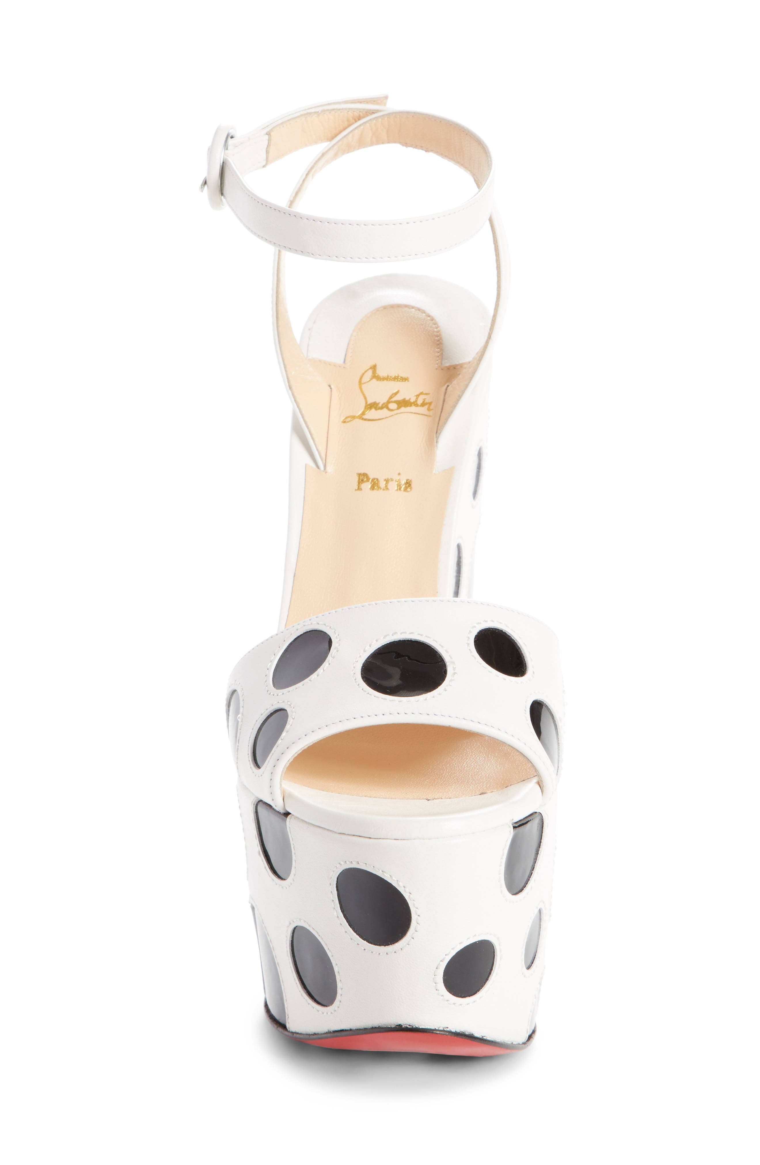 Christian Louboutin Bibariellita Bubble Up Wedge Sandal, Alternate, color, 