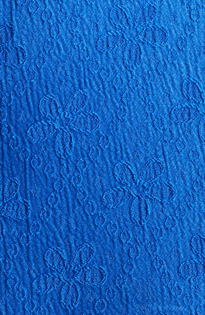 Sister Jane Oriel Geo Floral Satin Jacquard Dress, Alternate, color, Blue