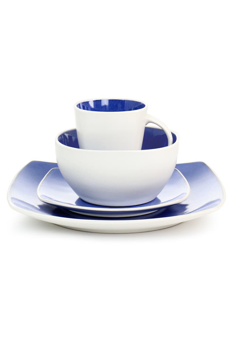 16 Piece Stoneware Dinnerware Set, Alternate, color, Blue