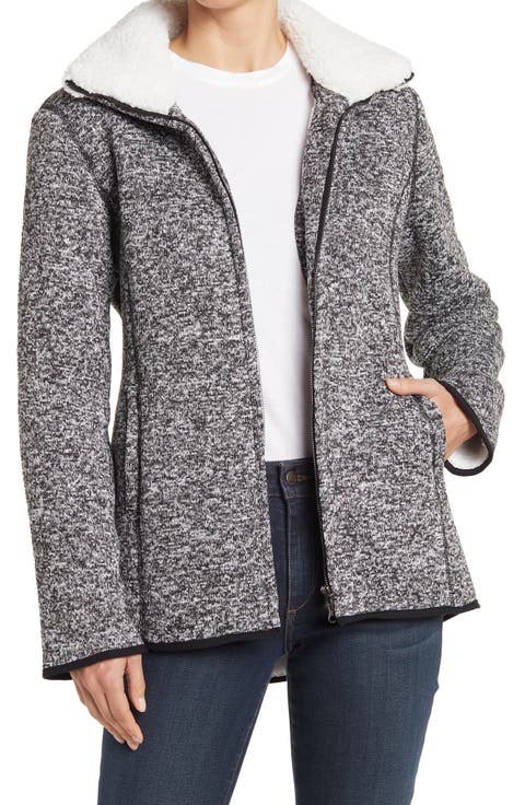 Ookie and LaLa Faux Shearling Lined Sweater Jacket