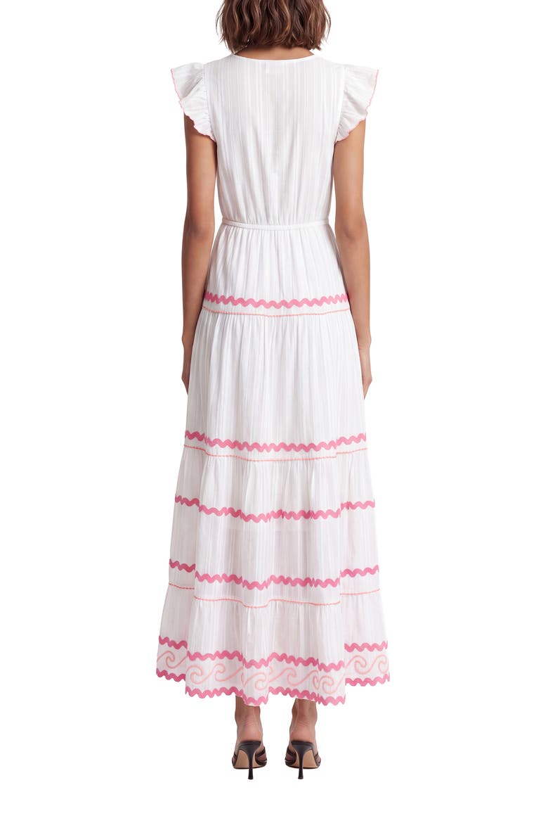Flavian Cotton Maxi Dress, Alternate, color, WHITE