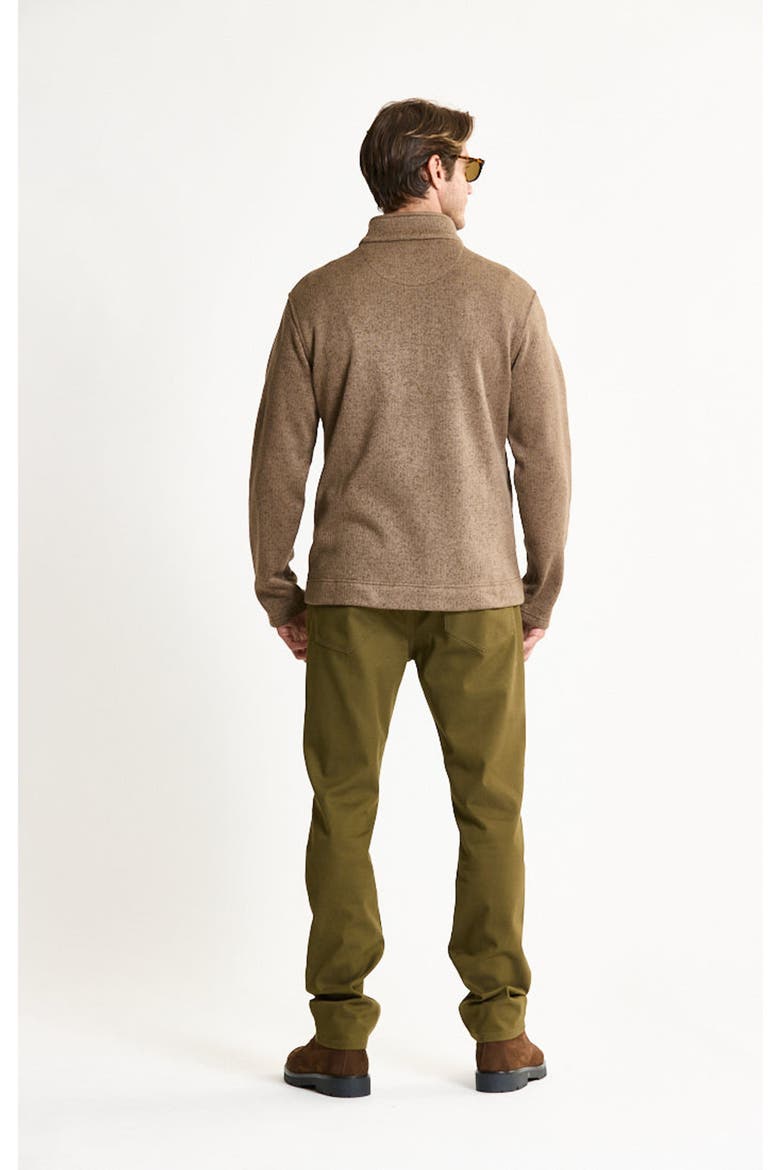 Stretch Sweater Fleece Quarter Zip, Alternate, color, DARK TAUPE