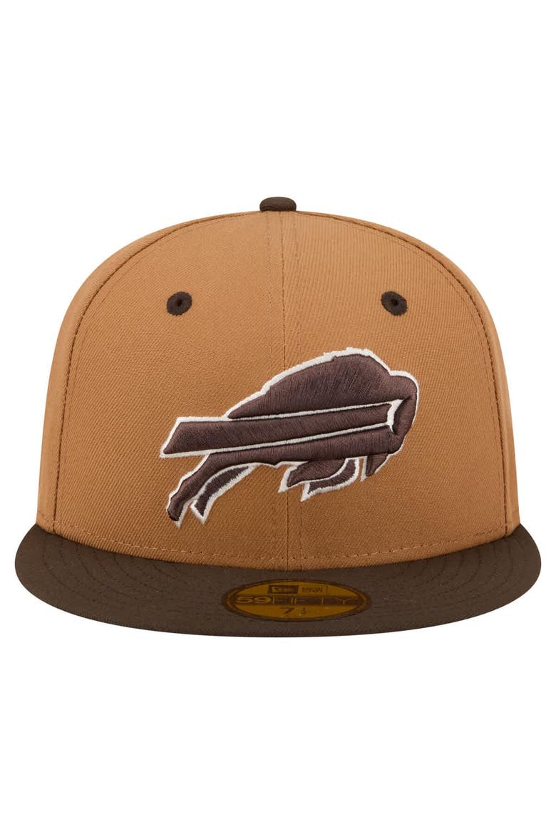 Men's New Era  Light Brown/Dark Brown Buffalo Bills Two-Tone Walnut 59FIFTY Fitted Hat, Alternate, color, Light Brown