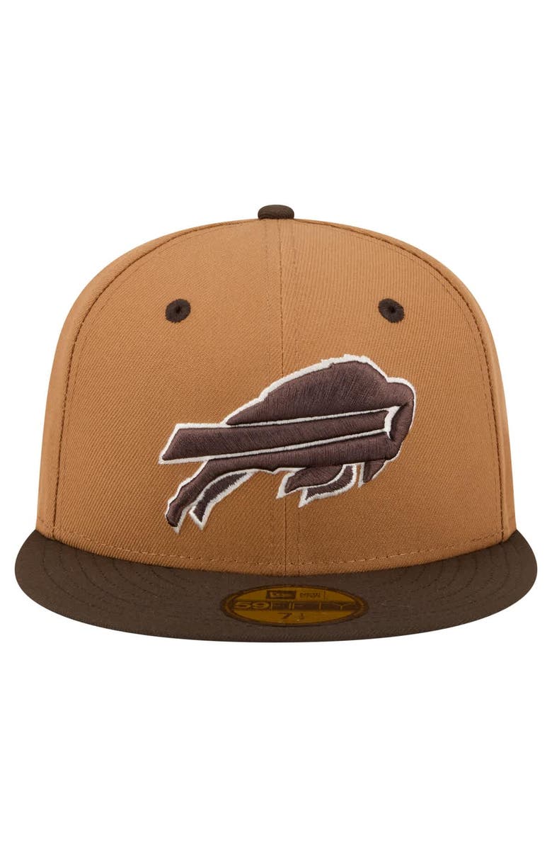 New Era Men's New Era Light Brown/Dark Brown Buffalo Bills Two-Tone Walnut 59FIFTY Fitted Hat, Alternate, color, Light Brown