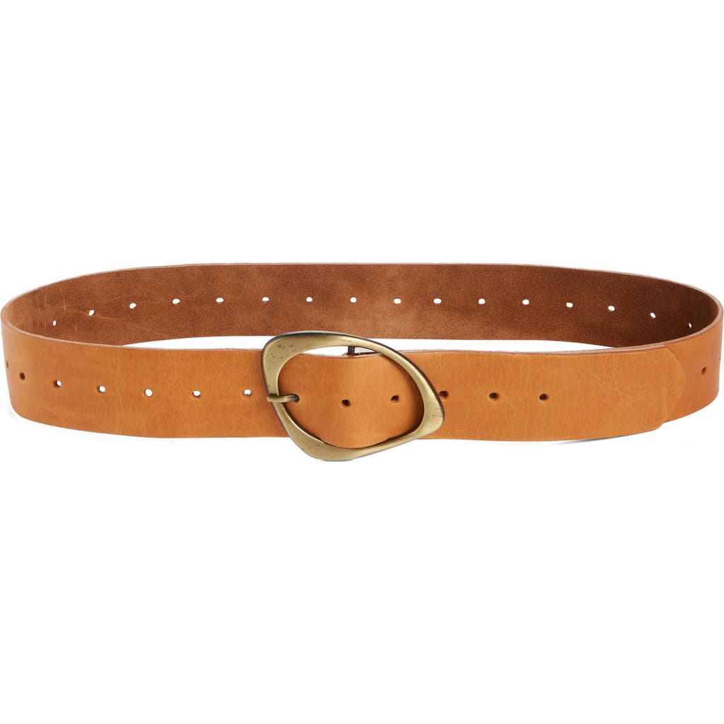 Ada Luxe Leather Belt In Cognac