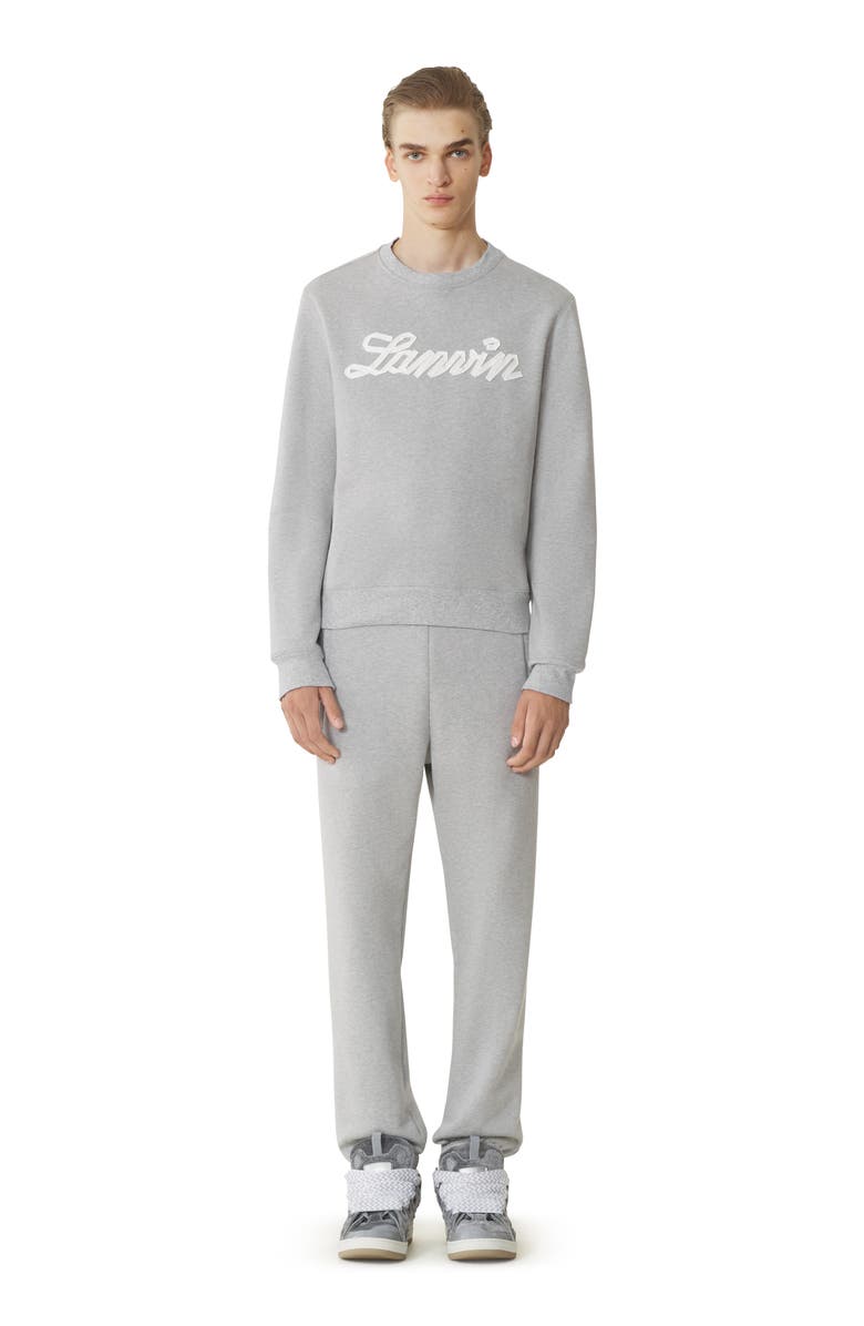 Lanvin Ribbon Sweatshirt, Main, color, Heather Grey