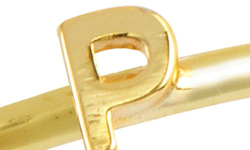 Savvy Cie Jewels 18k Yellow Gold Plated Initial Ring In Gold N
