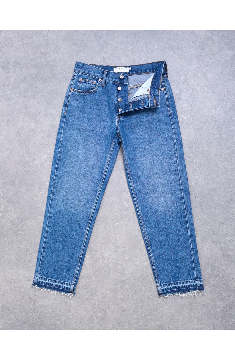 Topshop Runway Crop Straight Leg Jeans, Alternate, color, 
