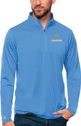ANTIGUA Men's Antigua Powder Blue Los Angeles Chargers Tribute Quarter-Zip Lightweight Pullover Top