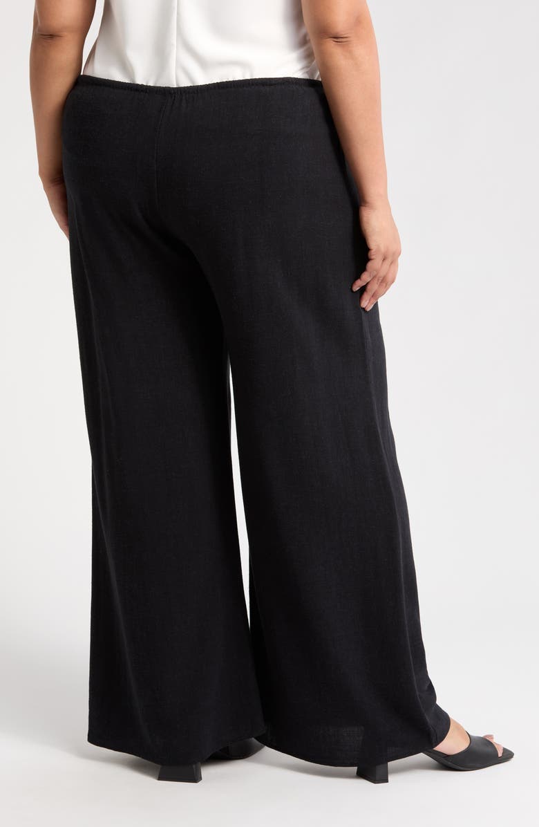 Renee C Relaxed Wide Leg Pants, Alternate, color, Black
