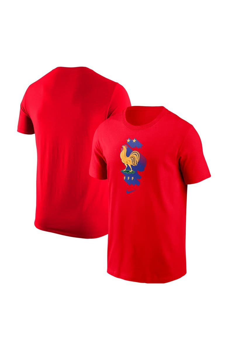 Nike Men's Nike Red France National Team Crest Core T-Shirt, Main, color, Red