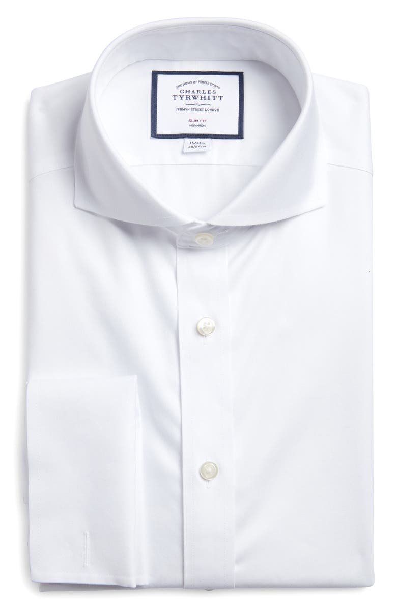 Charles Tyrwhitt Slim Fit Non-Iron Cotton Twill Dress Shirt, Alternate, color, 
