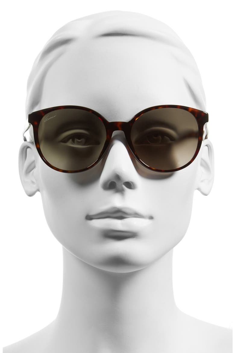 55mm Retro Sunglasses, Alternate, color, HAVANA/ BEIGE