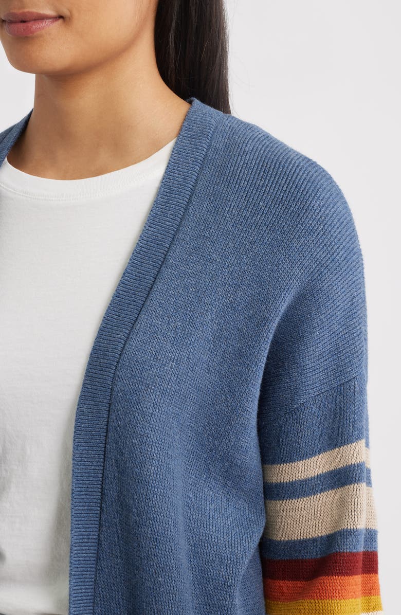 Pendleton Sierra Springs Open Front Cardigan, Alternate, color, Dusty Blue Heather