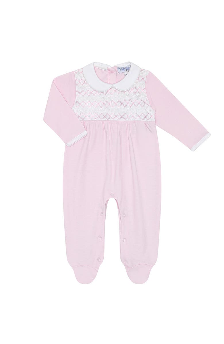 Nellapima Signature Smocked Girls Footie - Baby, Main, color, Pink