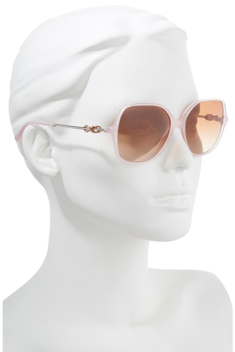 57mm Sunglasses, Alternate, color, ROSE GRADIENT