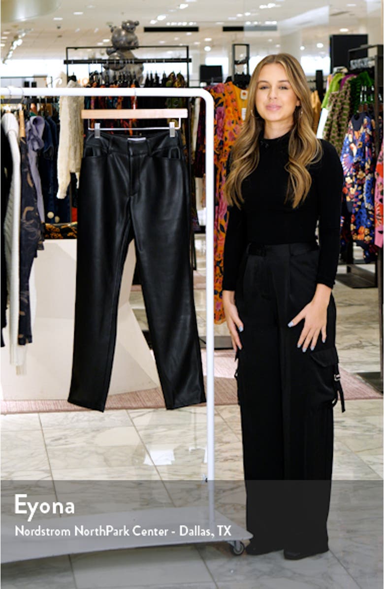 Lykke High Waist Faux Leather Pants, sales video thumbnail